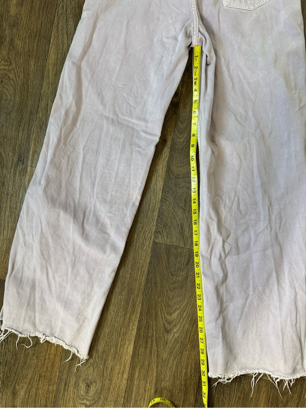 FRAME Women's High’N’Tight Wide-Leg Jeans Lilac Light Wash Cotton Denim 27 - Picture 10 of 11